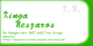 kinga meszaros business card